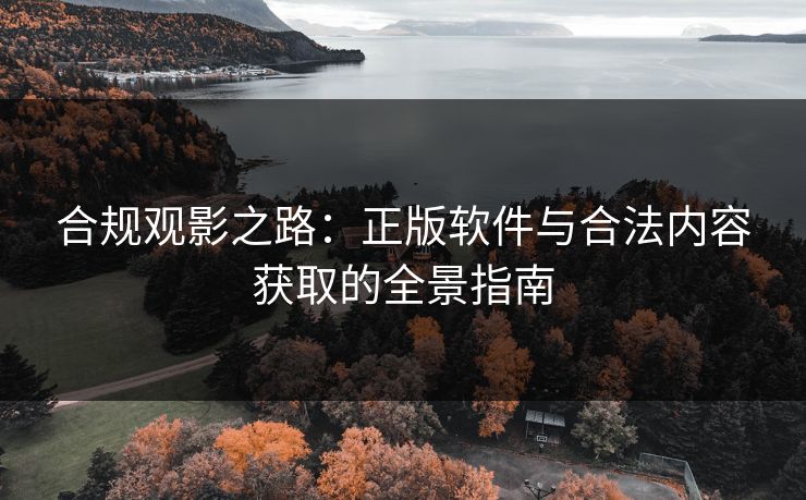 合规观影之路：正版软件与合法内容获取的全景指南